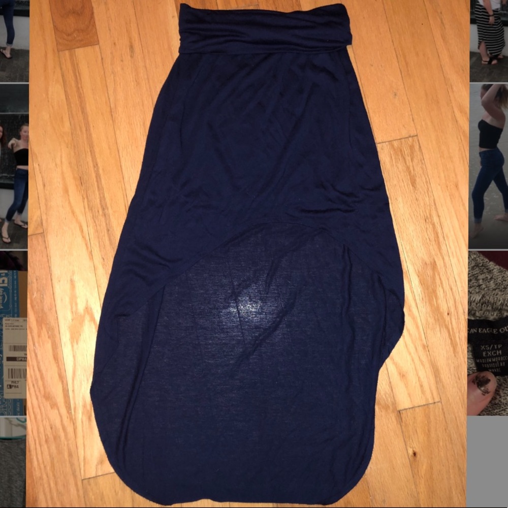 Navy Blue High Low skirt | Aeropostale